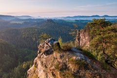 Blick von den Feldsteinen zum Gamrig