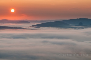 Sonnenaufgang mit Blick zum Zschand