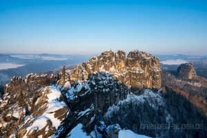 Schrammsteinkette im Winter